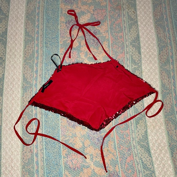 Red Sequin Top - Picture 2 of 3